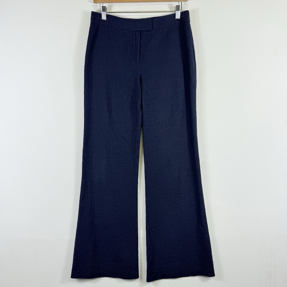 Diane Von Furstenberg Navy Wide-Leg Trousers